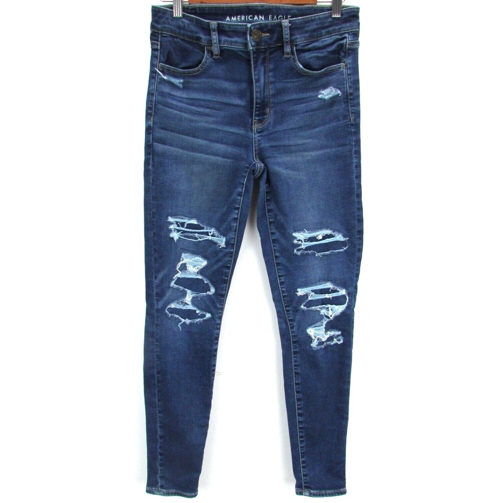 American Eagle Hi Rise Jegging Jeans Sz 6R Next Level Stretch Denim Dark Wash
